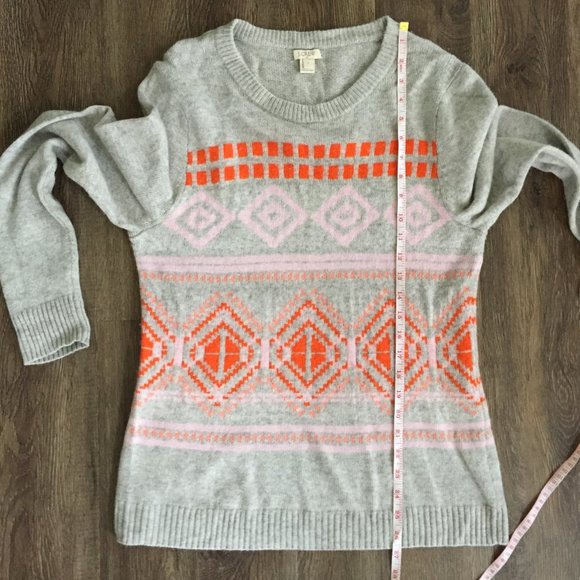 J. Crew Geometric Fair Isle Sweater - Picture 8 of 9
